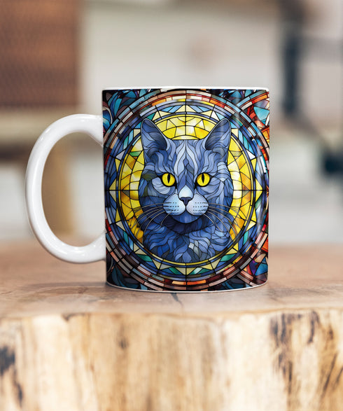 Cat British Shorthair Suncatcher Artwork Ceramic Mug